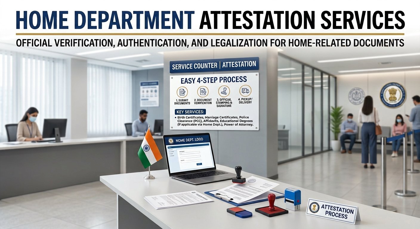 Home Department Attestation Services - Fast and Reliable Document Attestation and Legalization in India